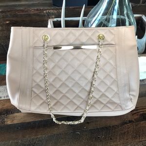 Cream Quilted Handbag